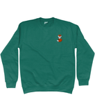 inquisitive fox matchy embroidered sweatshirt