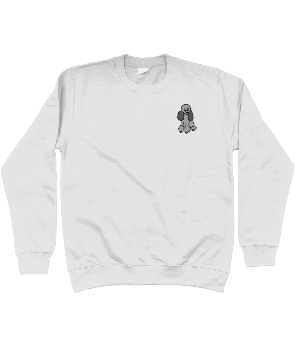 Silver poodle sweatshirt - Oodles of Poodles - Pup Chic Boutique