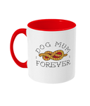 dog mum infinity tattoo two toned mug ceramic / white / red