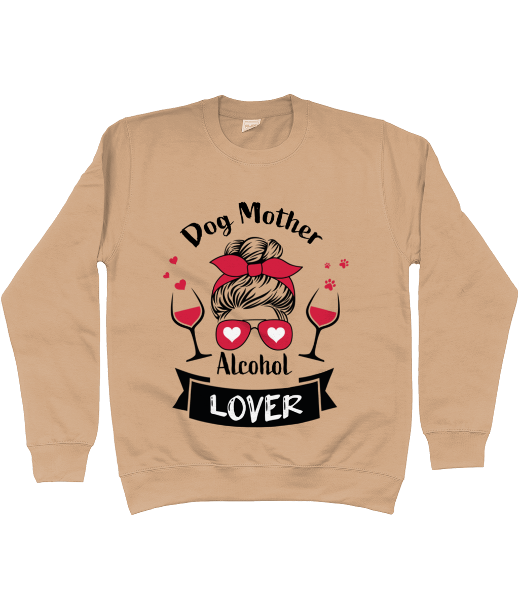 Dog Mother Alcohol Lover sweatshirt - pastel colours