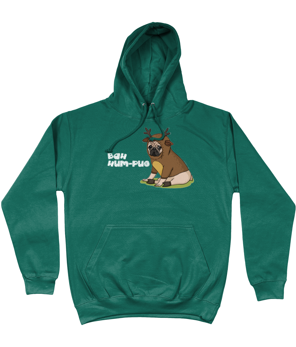 bah hum-pug christmas hoodie