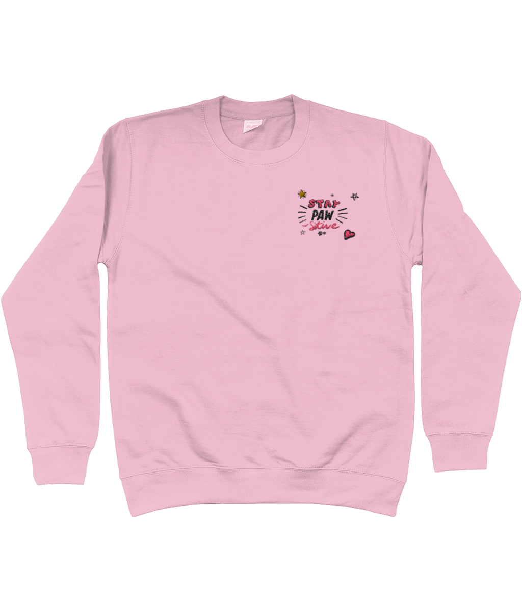 Stay Paw-sitive embroidered sweater - Pup Chic Boutique