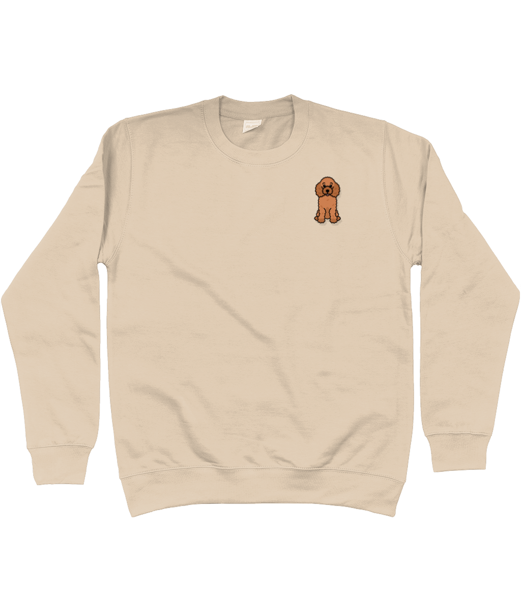 Red poodle sweatshirt - Oodles of Poodles