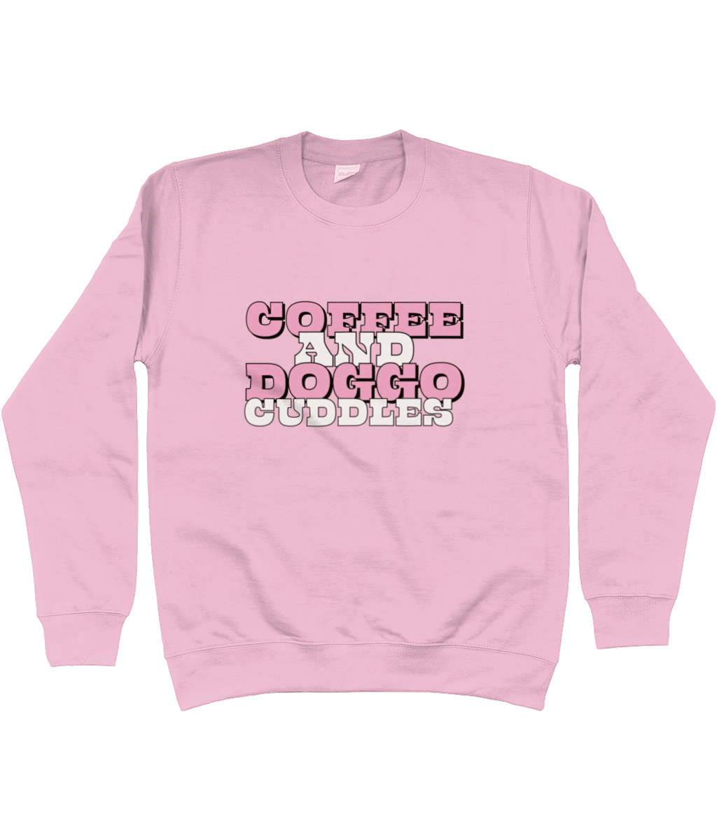 coffee and doggo cuddles sweatshirt