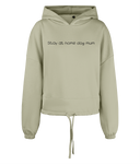 Stay at home dog mum cropped oversized hoodie