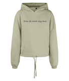 Stay at home dog mum cropped oversized hoodie
