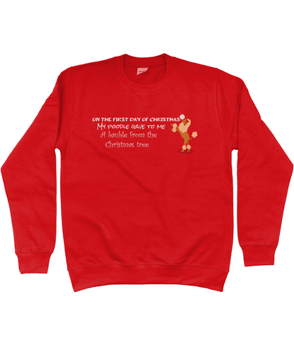 Poodle Christmas jumper - Pup Chic Boutique