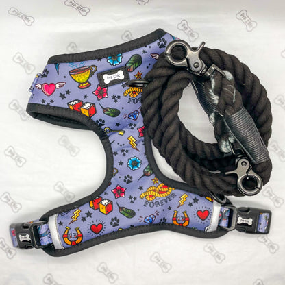 Black Multi-use 6ft Rope Dog Lead - hands free leash - training lead - Pup Chic Boutique
