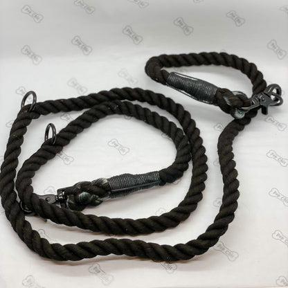 Black Multi-use 6ft Rope Dog Lead - hands free leash - training lead - Pup Chic Boutique