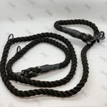 black adjustable rope lead