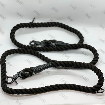 Black Multi-use 6ft Rope Dog Lead - hands free leash - training lead - Pup Chic Boutique