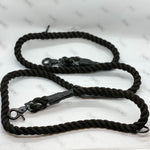 black adjustable rope lead