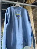 sprinkles for days blue heart hoodie