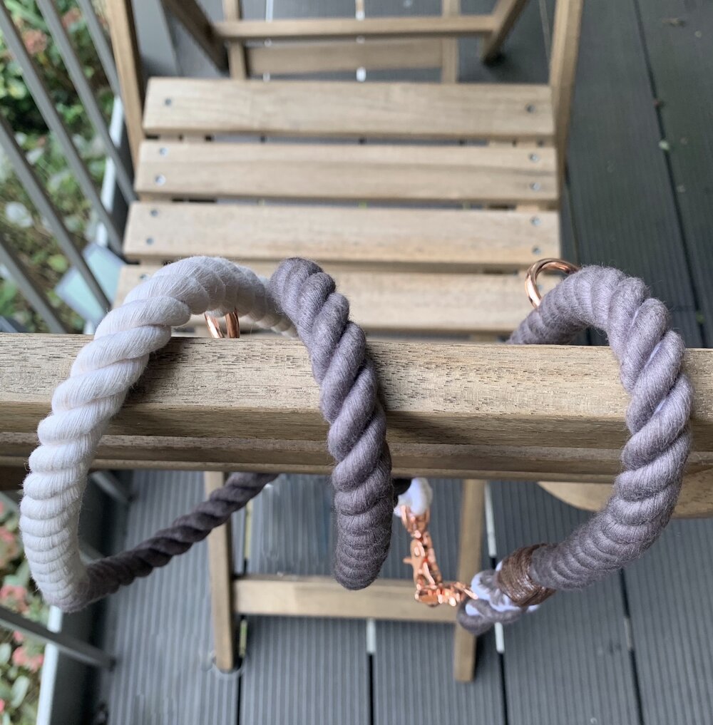 chocolate lavender ombre adjustable rope lead