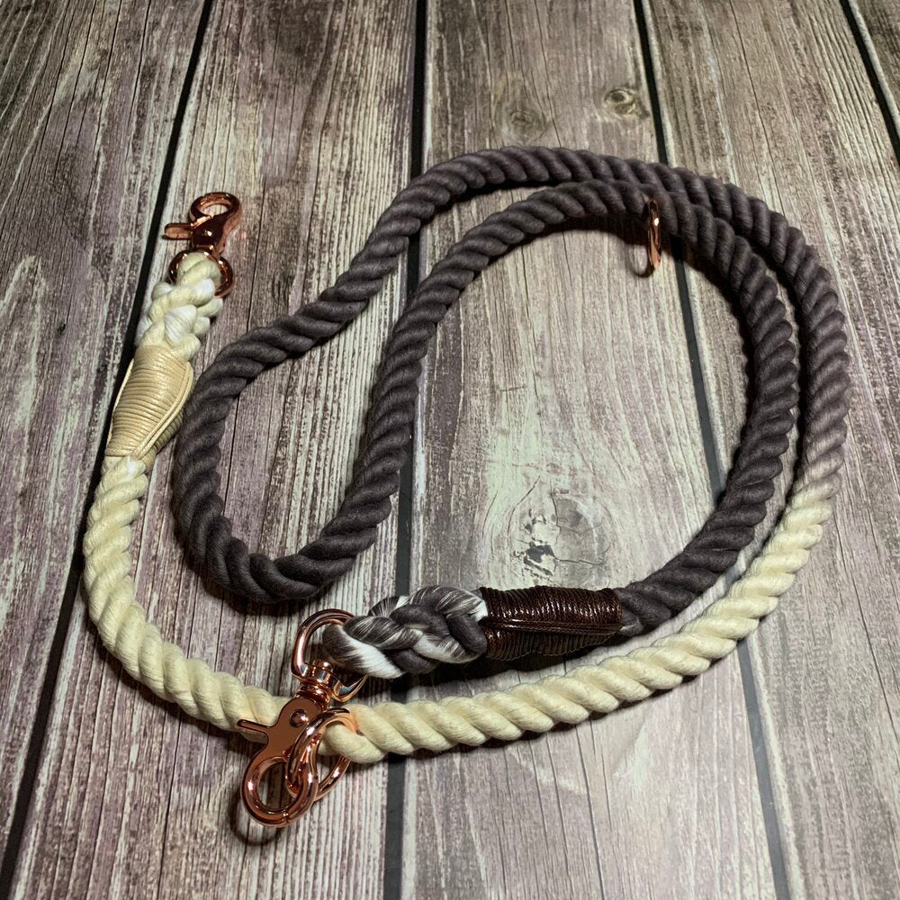 chocolate lavender ombre adjustable rope lead