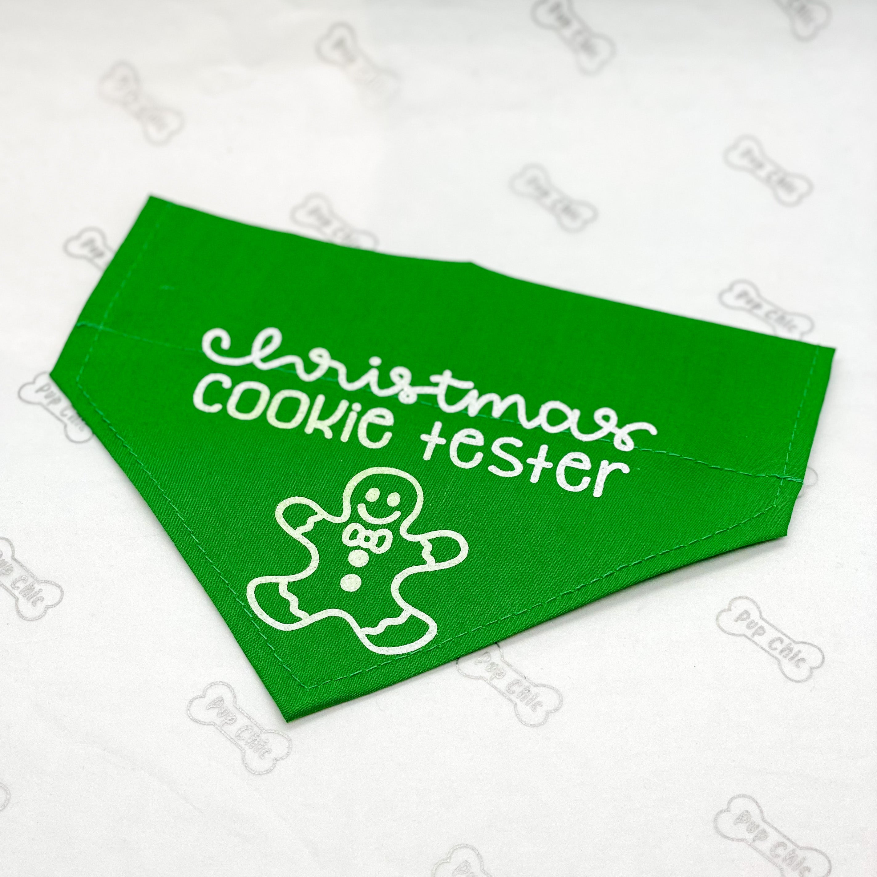 christmas cookie tester - funny christmas dog bandana