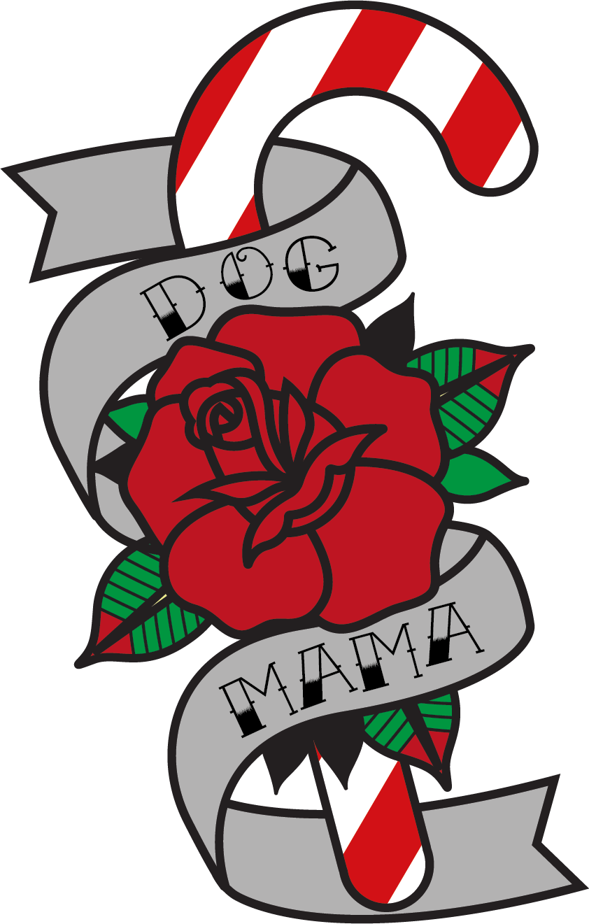 dog mama christmas tattoo embroidered sweatshirt