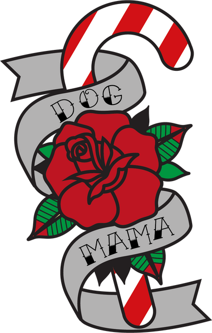 Dog Mama Christmas Tattoo embroidered sweatshirt - Pup Chic Boutique