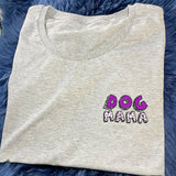 dog mama purple spots slogan t-shirt