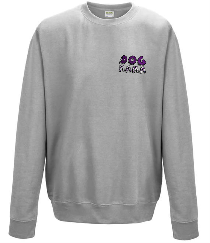 Dog Mama purple spots slogan sweater - Pup Chic Boutique