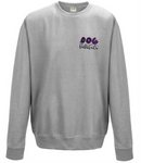 dog mama purple spots slogan sweater