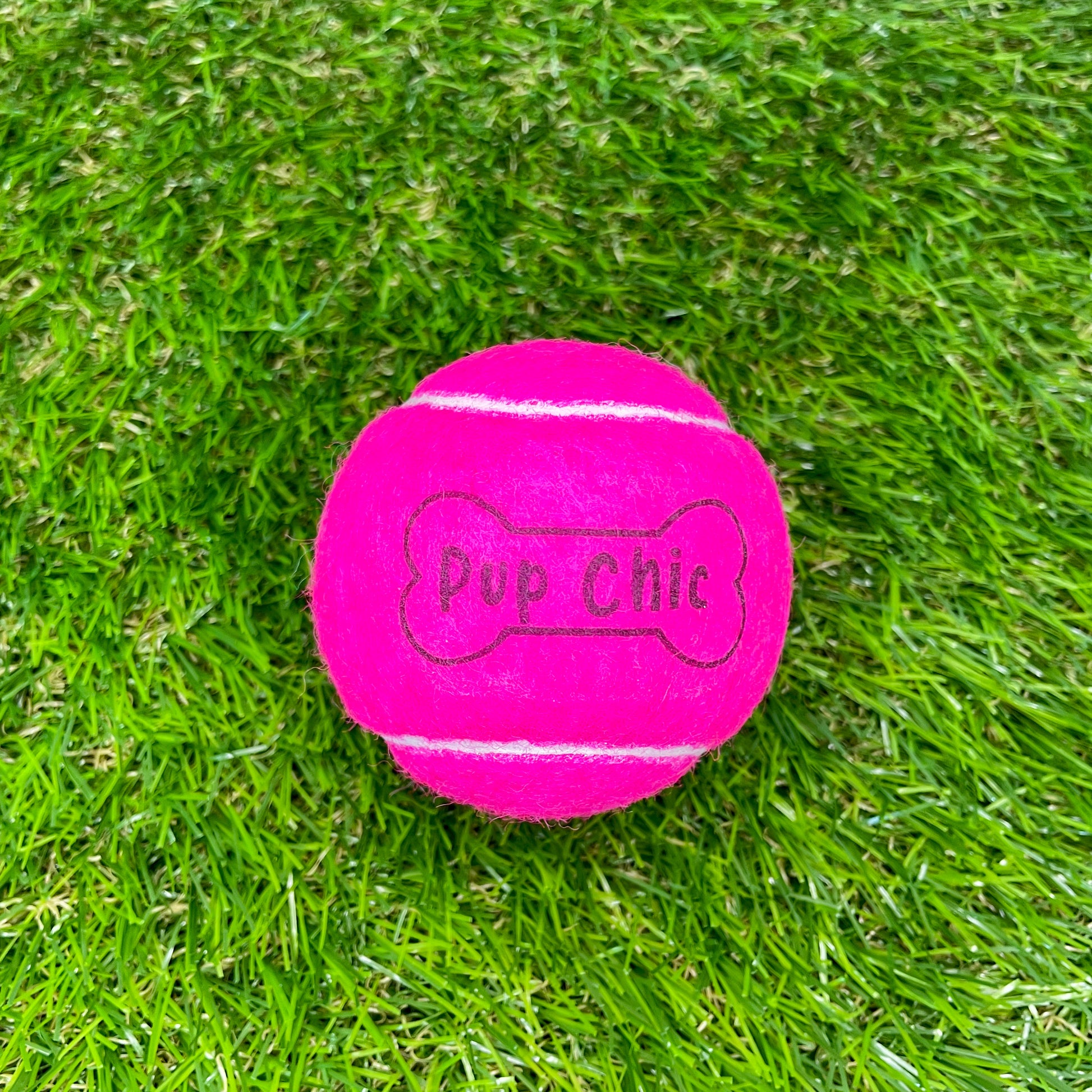 chic ball - standard size tennis ball hot pink