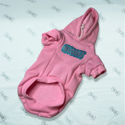 Bespoke dog hoodie - Baby Pink - Pup Chic Boutique