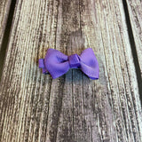 hair bow clips purple