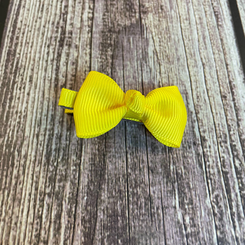 hair bow clips yellow