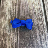 hair bow clips royal blue