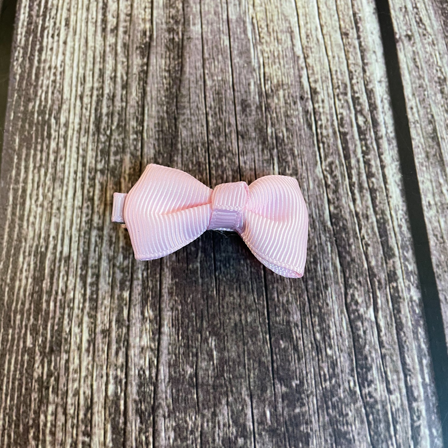 hair bow clips baby pink