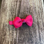 hair bow clips hot pink