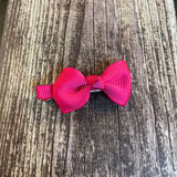 hair bow clips hot pink