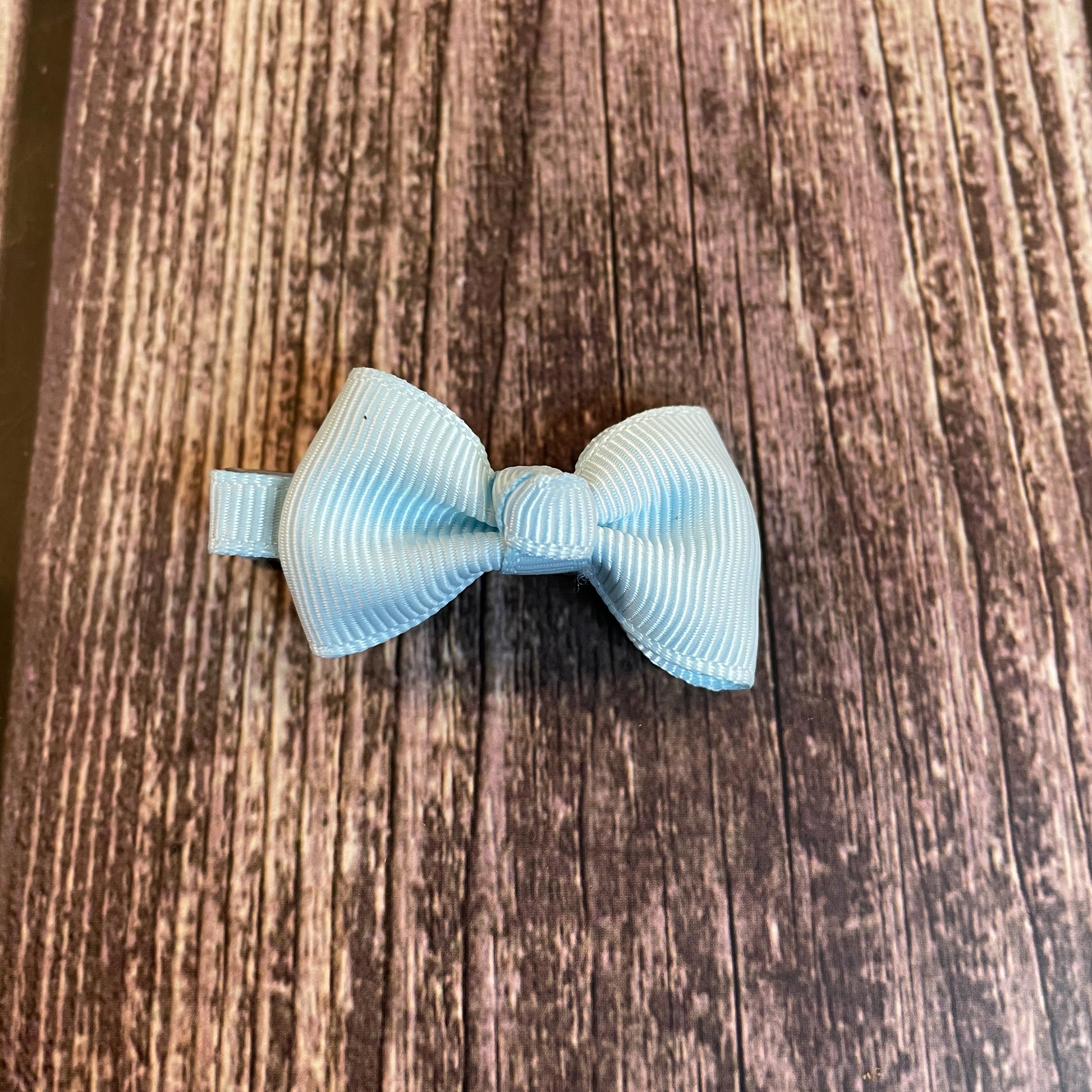 hair bow clips baby blue