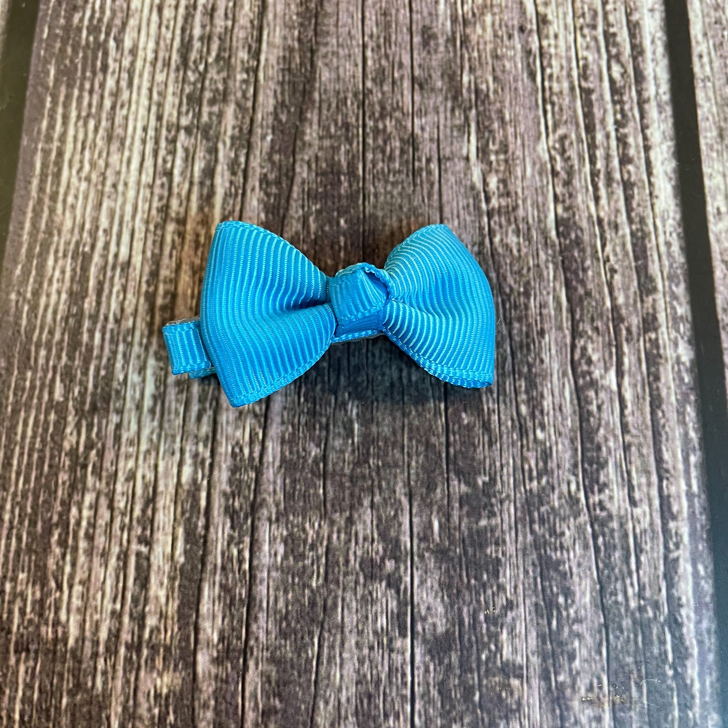 hair bow clips blue