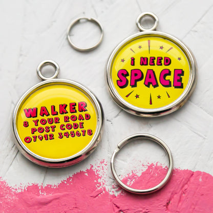 I Need Space Dog Tag for anxious dogs - Pup Chic Boutique