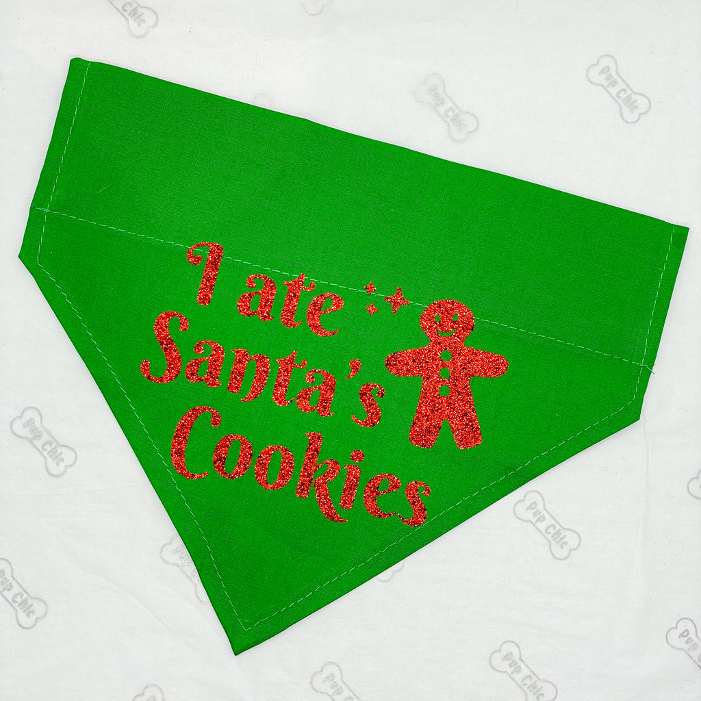 I ate Santa's Cookies - Christmas bandana - Pup Chic Boutique