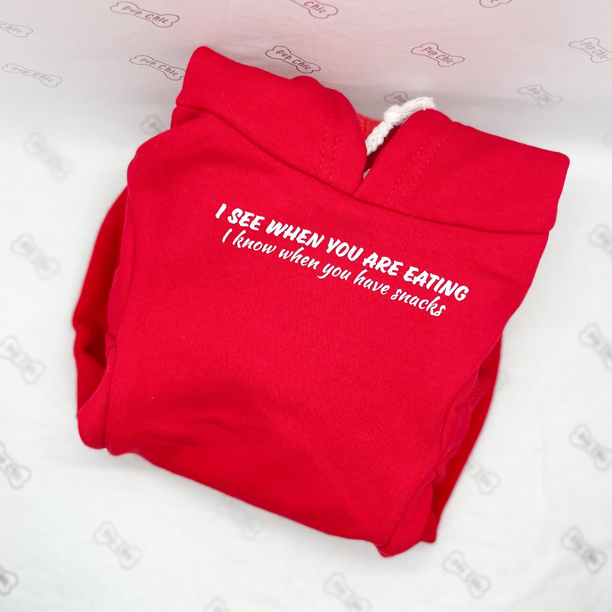 bespoke dog hoodie - red