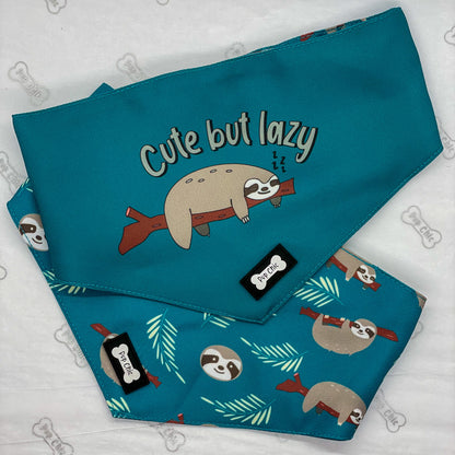 Lazy Sloth reversible bandana - Pup Chic Boutique