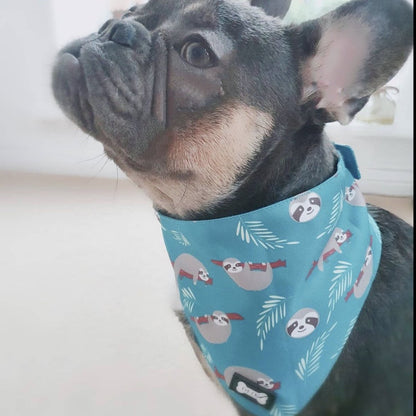 Lazy Sloth reversible bandana - Pup Chic Boutique