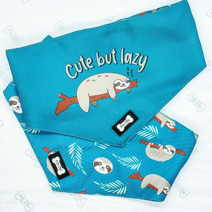 Lazy Sloth reversible bandana - Pup Chic Boutique