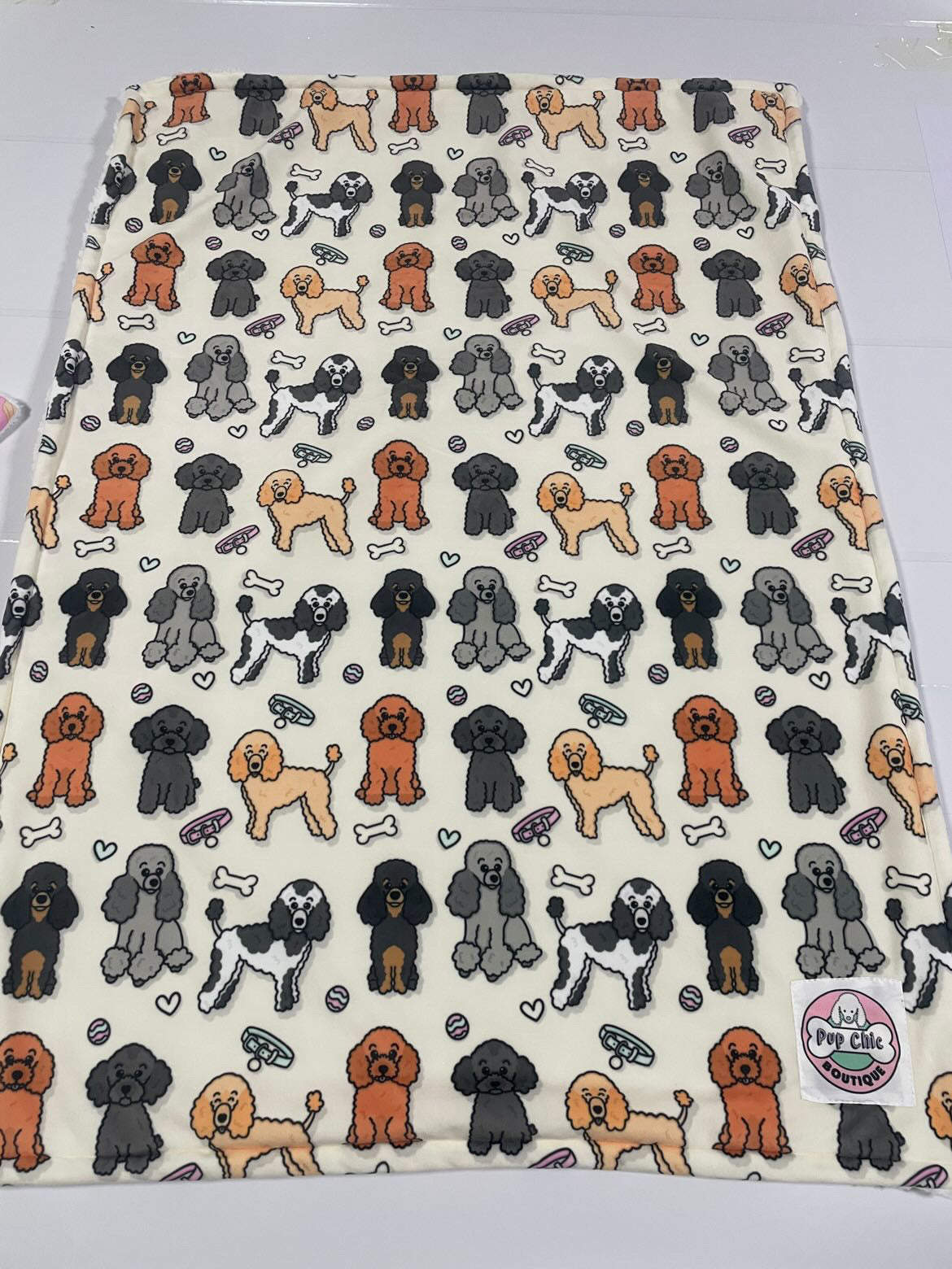 Oodles of Poodles blanket - fleece dog blanket