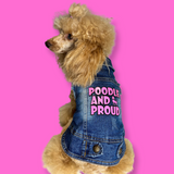 Personalised dog denim jacket - blue
