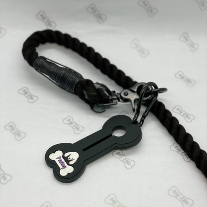 Black Multi-use 6ft Rope Dog Lead - hands free leash - training lead - Pup Chic Boutique