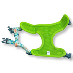 prehistoric pup adjustable step-in harness - sage green dinosaur step-in harness