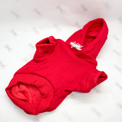 Bespoke dog hoodie - Red - Pup Chic Boutique