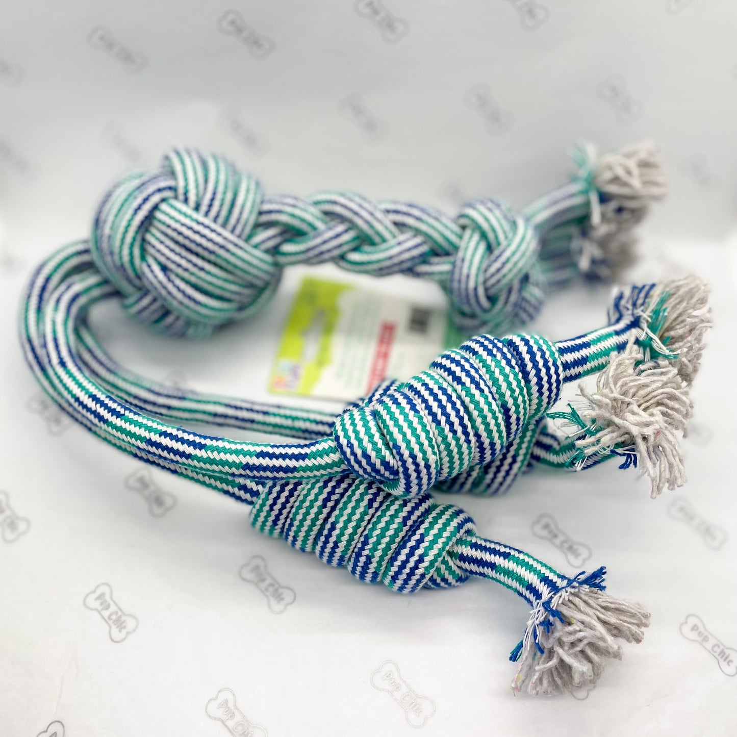 feel n' knotty - rope toy green/purple