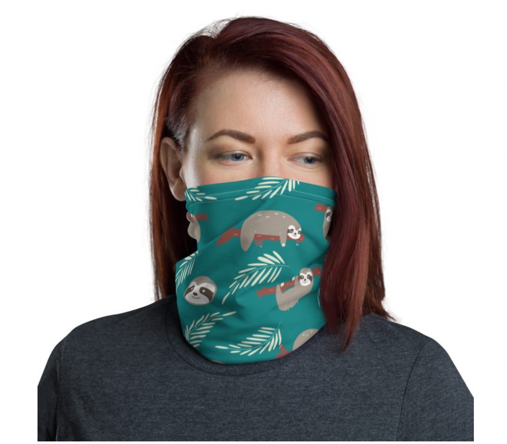 Lazy Sloth morf - face covering and headband - Pup Chic Boutique