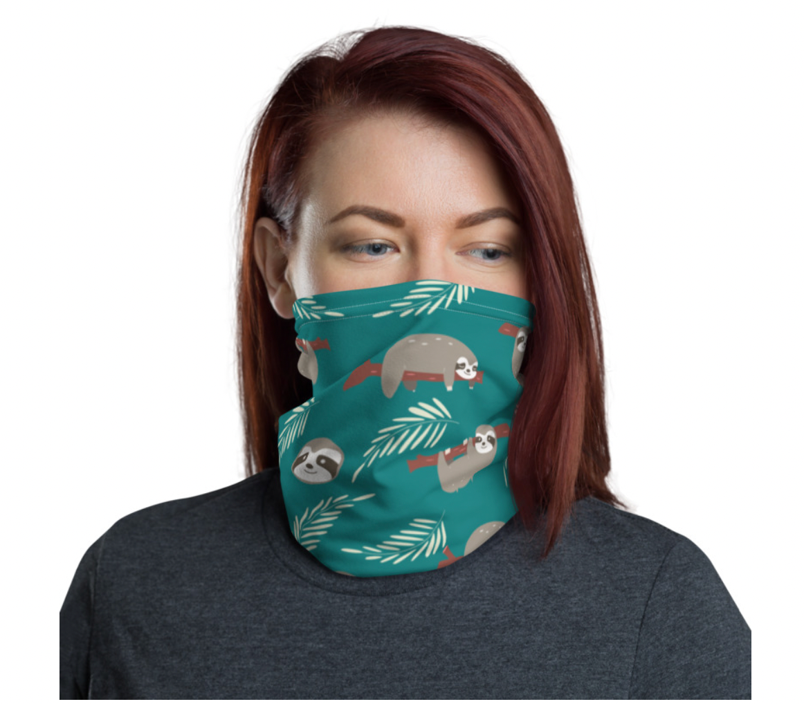 Lazy Sloth morf - face covering and headband - Pup Chic Boutique