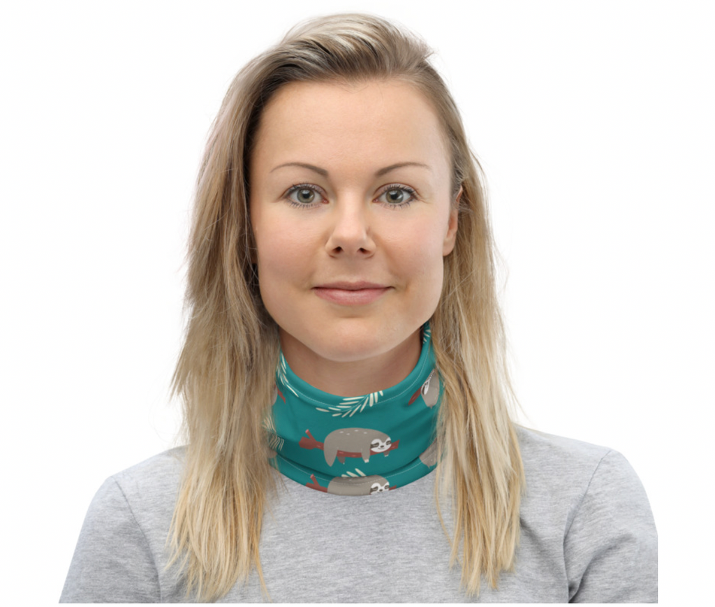 Lazy Sloth morf - face covering and headband - Pup Chic Boutique